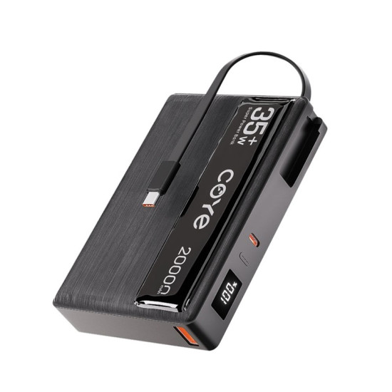 Power Bank 20000mAh 35W με Ψηφιακή Οθόνη & Ενσωματωμένα Καλώδια – CB-9