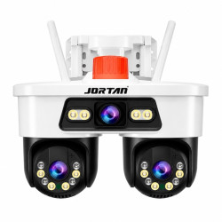 Ασύρματη διπλή κάμερα παρακολούθησης Wi-Fi IP66 Jortan GUN BALL λευκό/μαύρο