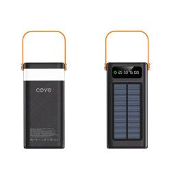 Power Bank 50.000mAh Ηλιακής Φόρτισης με Type-C, USB, Lightning & LED Φακό – CB-18
