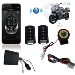Έξυπνος Συναγερμός Μοτοσυκλέτας 12V με Bluetooth, Έλεγχο από Smartphone (App) & Αυτόματο Κλείδωμα PKE (Engine Start/Stop) w09841-1