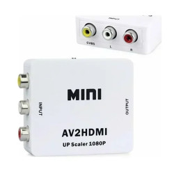 Μετατροπέας σήματος εικόνας και ήχου RCA female σε HDMI AV2HDMI λευκό