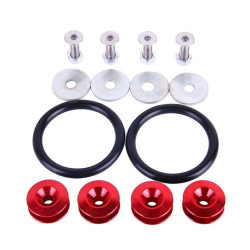 Κλιπ συγκράτησης προφυλακτήρα JDM Car-styling Quick Release Fasteners Κόκκινο 4τμχ