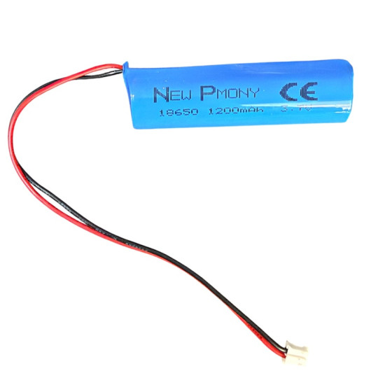 Μπαταρία λιθίου 18650 1200mAh 3.7V με 2Pin Λευκή Πρίζα