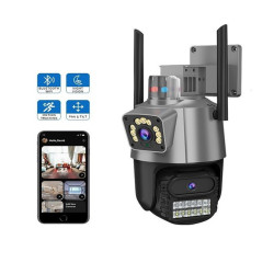 IP Dual Κάμερα Παρακολούθησης Wi-Fi Full HD 1080p Αδιάβροχη με Αμφίδρομη Επικοινωνία P11-QQ6 ICSEE