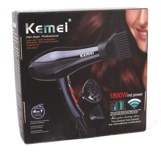 KEMEI ΠΙΣΤΟΛΑΚΙ ΜΑΛΛΙΩΝ ΜΕ ΕΠΙΛΟΓΗ ΤΑΧΥΤΗΤΑΣ ΚΑΙ ΕΠΙΛΟΓΗ ΚΡΥΟΥ ΑΕΡΑ 3000W KM-8892 ΟΕΜ