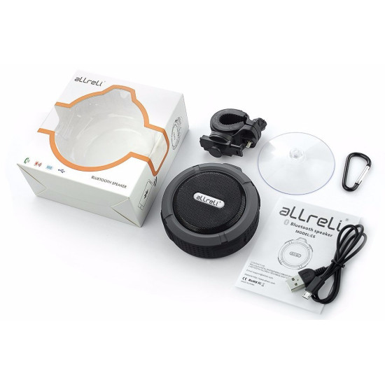 C6 Μίνι αδιάβροχο ασύρματο ακουστικό Bluetooth Ηχείο ανοιχτής συνομιλίας αυτοκινήτου Λήψη κλήσης & μουσικής με Sucker ΟΕΜ