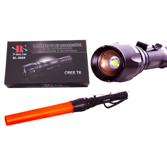Επαναφορτιζόμενος φακός led bailong 100LM ΟΕΜ BL-8668