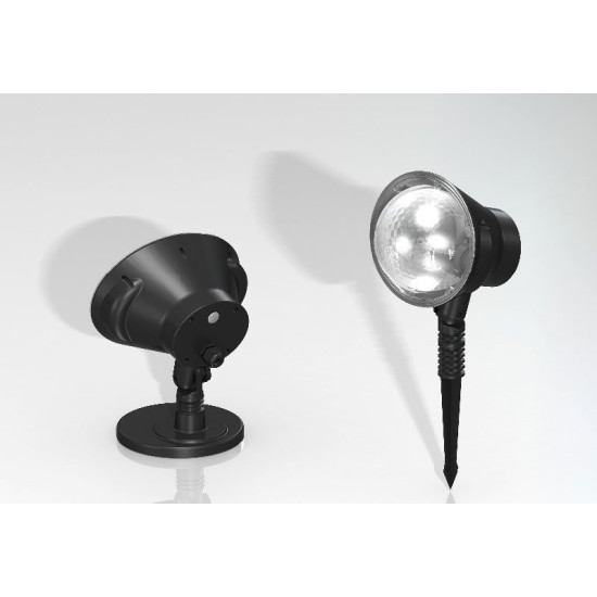 Αδιάβροχος Χριστουγεννιάτικος Προβολέας LED με Εφέ Χιονιού, πολύχρωμες κουκκίδες rgb ΟΕΜ.