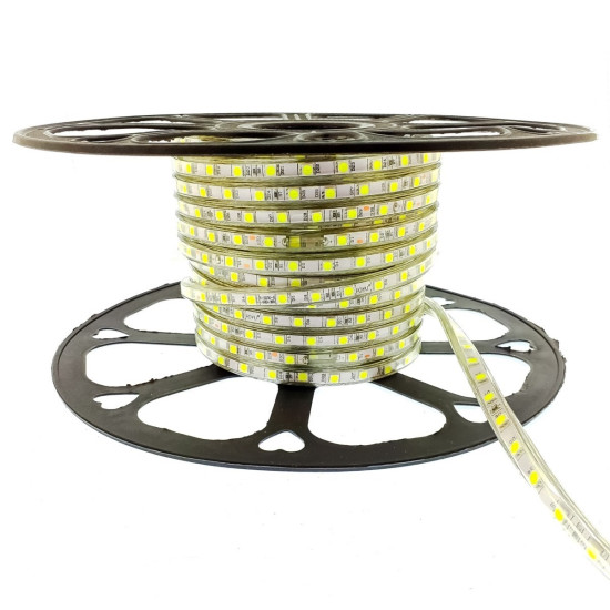 LED ταινία strip αδιάβροχη 1m-100m 5050 cool white 220V 60 smd OEM