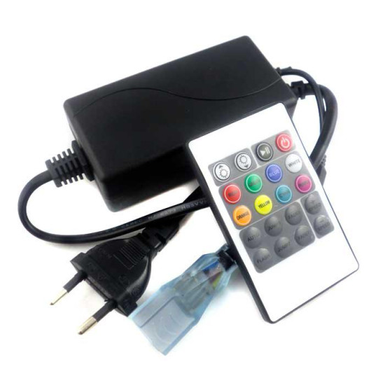 Σετ 220V RGB IP67 Αδιάβροχη Ταινία LED 5050SMD Heavy Duty με Τροφοδοτικό και Τηλεχειριστήριο - ΟΕΜ