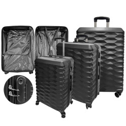 Βαλίτσες abs σετ=3τεμ 55x35x20cm 65x40x24cm 74x45x29cm 4teen4ty 40763