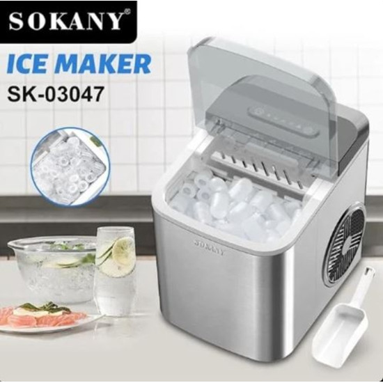Παγομηχανή Επιτραπέζια 112W Sokany SK-03047 Ασημί Παγομηχανή Επιτραπέζια 112W Sokany SK-03047 Ασημί