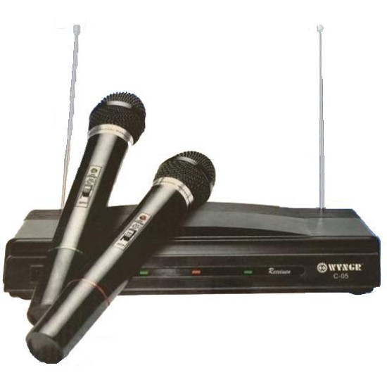 Συσκευή Karaoke Με Δύο Ασύρματα Μικρόφωνα Wireless Herostar C-05 ΟΕΜ