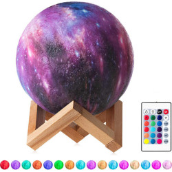 Φωτιστικό Πλανήτης LED 16 Χρωμάτων Με Ξύλινη Βάση Και Χειριστήριο – ΟΕΜ