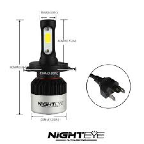 LED Λάμπες 2ΤΜΧ 36W 4500LM  H4 12-24v NIGHTEYE