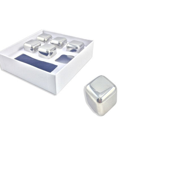 Παγάκια Cooling Cubes από Ανοξείδωτο ατσάλι που δεν λιώνουν Σετ 6 τεμαχίων με πουγκί ΟΕΜ Παγάκια Cooling Cubes από Ανοξείδωτο ατσάλι που δεν λιώνουν Σετ 6 τεμαχίων με πουγκί ΟΕΜ