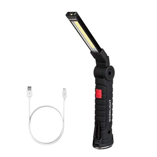 UltraFire W-51 COB 180-βαθμός περιστρεφόμενο 5 θέσεων USB Μαγνητισμός Work Light  OE
