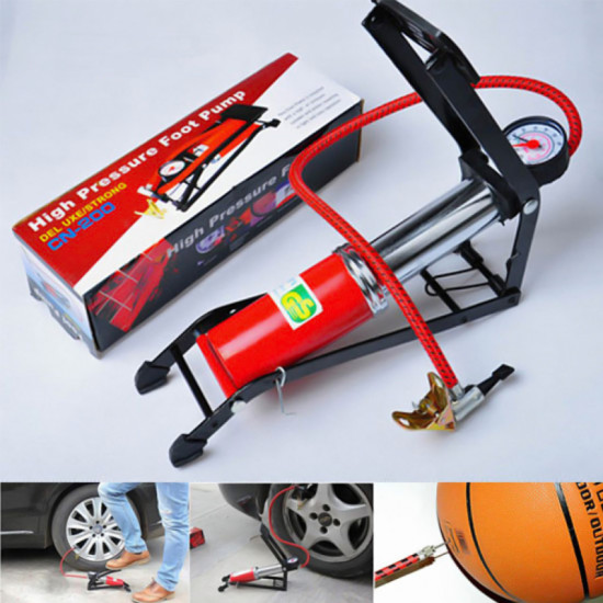 Τρόμπα αέρος ποδιού με μανόμετρο 100psi - 7bar ΟΕΜ Τρόμπα αέρος ποδιού με μανόμετρο 100psi - 7bar ΟΕΜ