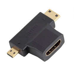 HDMI θηλυκό σε mini hdmi και micro hdmi αρσενικά αντάπτορας Τ 1.4V OEM