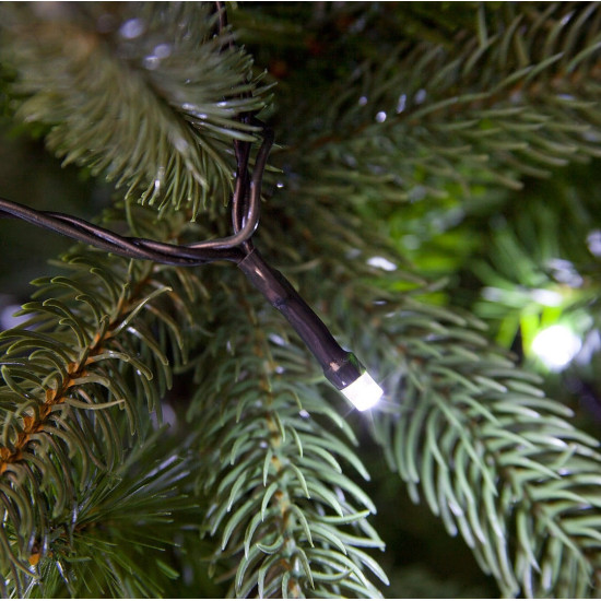 200 LED Χριστουγεννιάτικα Λαμπάκια με Πράσινο Καλώδιο – Λευκό Ψυχρό με Μπαταρία