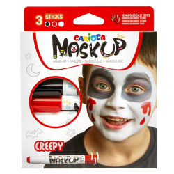Βαφές Προσώπου 3τεμ Carioca Maskup (Κόκκινο-Άσπρο-Μαύρο) Carioca 43491