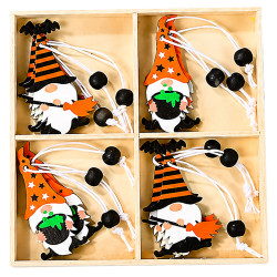 Στολίδια Ξύλινα Halloween σετ=12τεμ Σύνολο=14x14cm τεμ=6cm Carnavalista 232835
