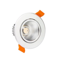 LED COB ΛΕΥΚΟ χωνευτό φωτιστικό οροφής 12W 60° 6000K - ΟΕΜ