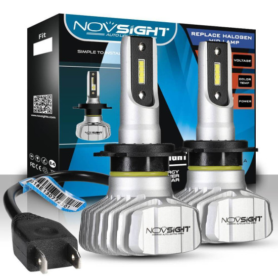 LED Λάμπες 2ΤΜΧ 25W 5000LM N15-H7  6500K  NOVSIGHT