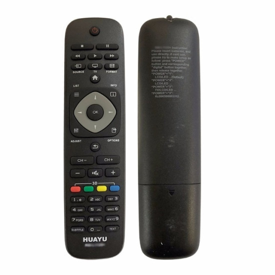 HUAYU RM-L1125+ Τηλεχειριστήριο τηλεόρασης για Philips κατάλληλο για μοντέλα LCD/LED TV