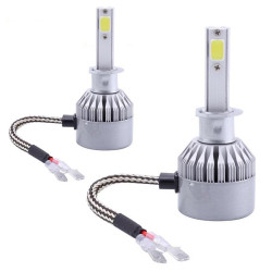 LED Λάμπες 2ΤΜΧ H1 C6 LED 12V/24V 3800LM - ΟΕΜ