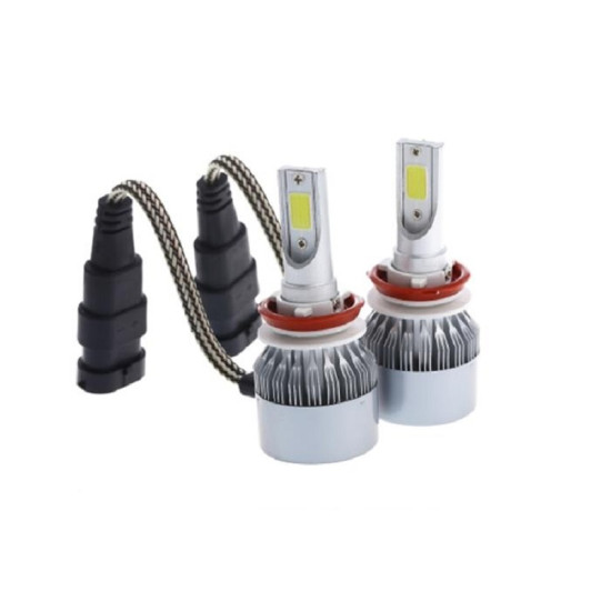 LED Λάμπες 2ΤΜΧ (Η8-Η9-H11) C6 LED 12V/24V 3800LM - OEM