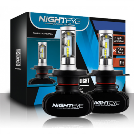 LED Λάμπες 2ΤΜΧ 25W 4000LM Η7 12v IP68  6000K A315 NIGHTEYE