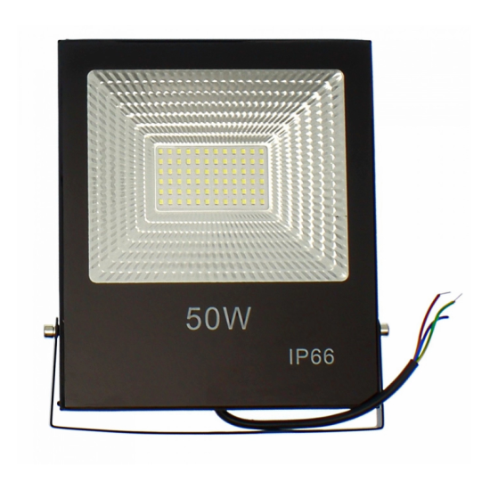 LED αδιάβροχος προβολέας super slim 50W 220V 72 SMD 4500LM 6500K IP66 OEM