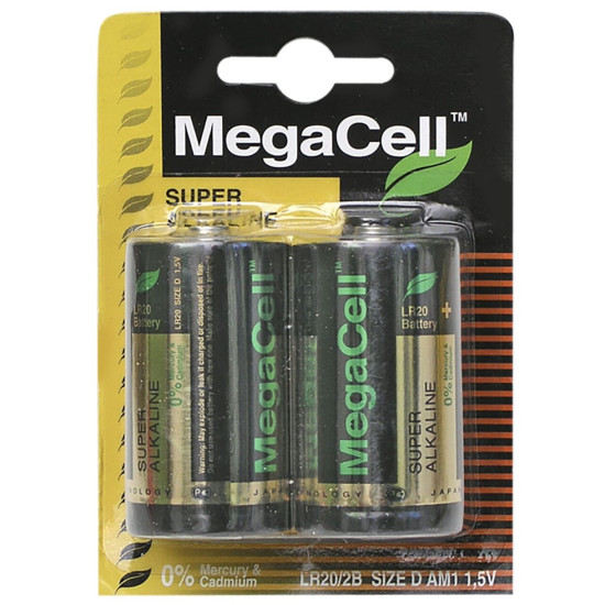 Μπαταρίες Αλκαλικές Μεγάλη D * MegaCell