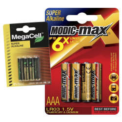 Μπαταρίες Αλκαλικές Μίνι ΑΑΑ * MegaCell MC-LR03-4B