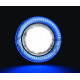 2 Χ Universal fog φώτα ομίχλης LED COB Angel Eyes 3 ίντσες 76mm μπλέ στεφάνη IP65 - OEM