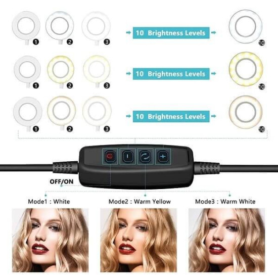 Φωτιστικό Δαχτυλίδι 16cm Ring Lamp Light LED 180-200 lux (4157) ΟΕΜ