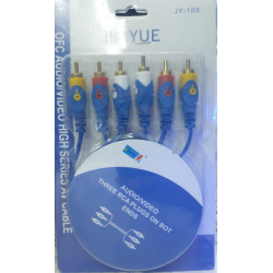 Composite Video Cable 3x RCA Male-3x RCA Male,1,4 cm