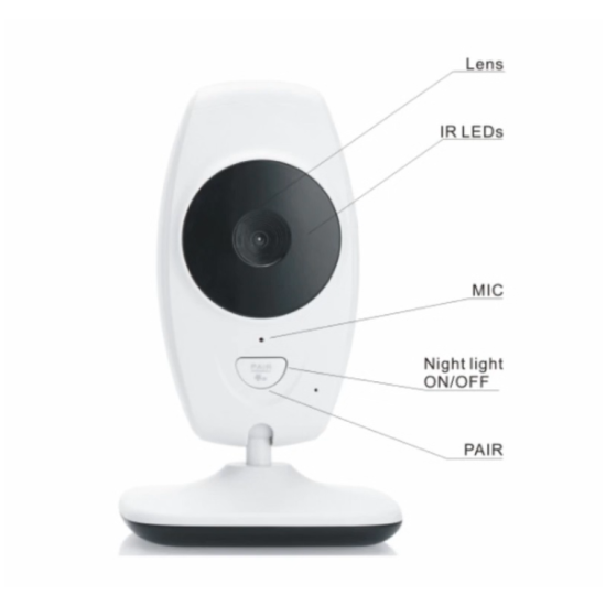 Ασύρματη κάμερα μωρού με οθόνη 7 ιντσών LCD και νυχτερινή λήψη