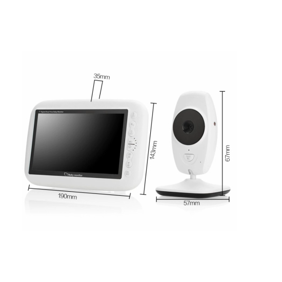 Ασύρματη κάμερα μωρού με οθόνη 7 ιντσών LCD και νυχτερινή λήψη