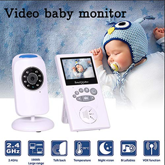 Baby monitor Ασύρματο με οθόνη 2.4″ LCD Θερμοκρασία,μικρόφωνο night vision