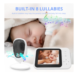Ασύρματη βιντεοκάμερα μωρού με LCD Οθόνη 3.5 ιντσών με αμφίδρομη ομιλία νυχτερινής όρασης