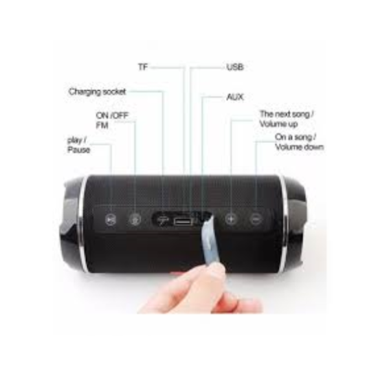 Φορητό αδιάβροχο Ηχείο Bluetooth T&G TG-116 Μαύρο
