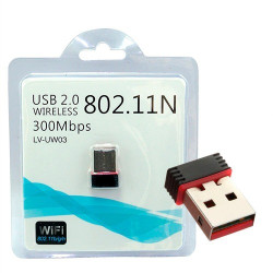 300Mbps USB 2.0 Wireless Adapter Mini Wi-Fi Receiver - LV-UW03