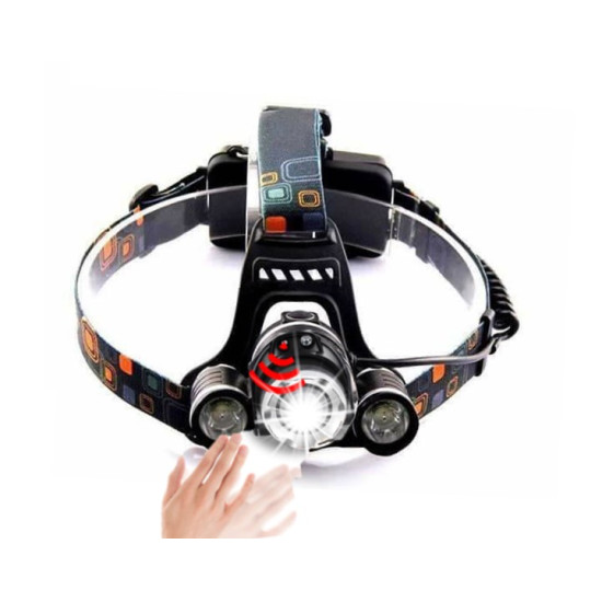 Επαναφορτιζόμενος Led φακός κεφαλής 4000 Lm 3 Led με ανίχνευση ΜΕ ΑΝΟΙΓΜΑ ΜΟΝΟ ΜΕ ΤΟ ΠΕΡΑΣΜΑ ΤΟΥ ΧΕΡΙΟΥ Επαναφορτιζόμενος Led φακός κεφαλής 4000 Lm 3 Led με ανίχνευση ΜΕ ΑΝΟΙΓΜΑ ΜΟΝΟ ΜΕ ΤΟ ΠΕΡΑΣΜΑ ΤΟΥ ΧΕΡΙΟΥ