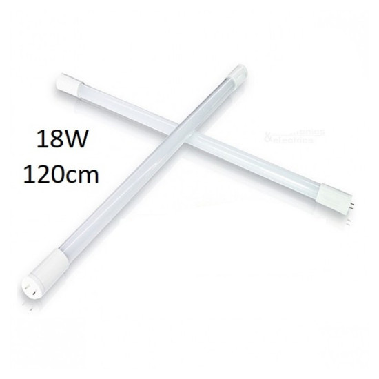 Λαμπτήρας LED G13 T8 τύπου φθορίου 120cm 18W 1x άκρο τροφοδοσίας 100-265V 1530lm A+ ουδέτερο λευκό 4000Κ