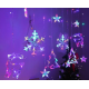 LED Χριστουγεννιάτικα Φωτάκια Κουρτίνα 3μ σε Σχήμα Ελαφιού - Ελατου - Χιονονιφάδας με RGB Πολύχρωμο Φώς - Αστεριού LED Christmas Lights Star