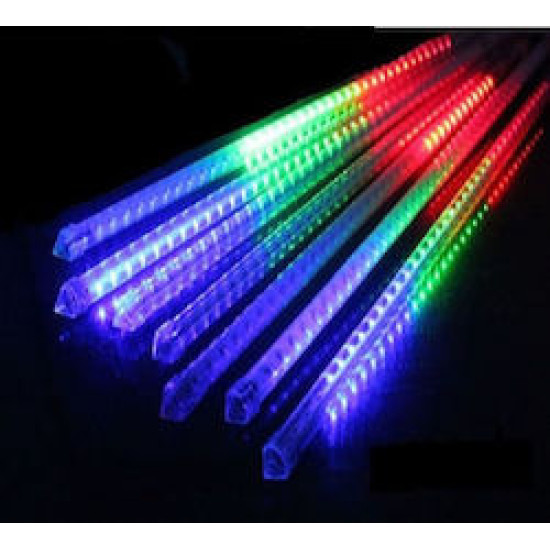 Χριστουγεννιάτικη Επεκτεινόμενη LED Βροχή Μετεωριτών 8X49cm (RGB)
