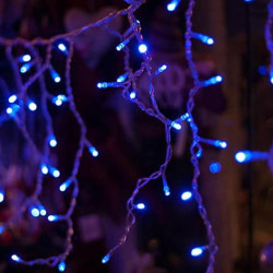 LED Χριστουγεννιάτικα Φωτάκια Κουρτίνα 2m σε Μπλε Χρώμα