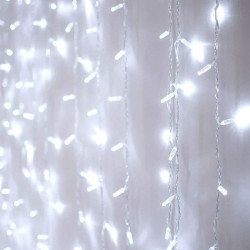 LED Χριστουγεννιάτικα Φωτάκια Κουρτίνα 2m σε Λευκό Ψυχρό